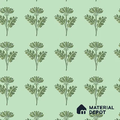 Green Floral Design Wallpaper for Walls